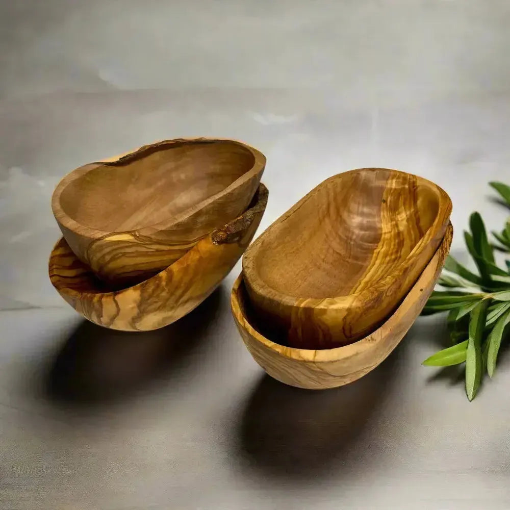 4er Set Olivenholz Tapas Schalen oval
