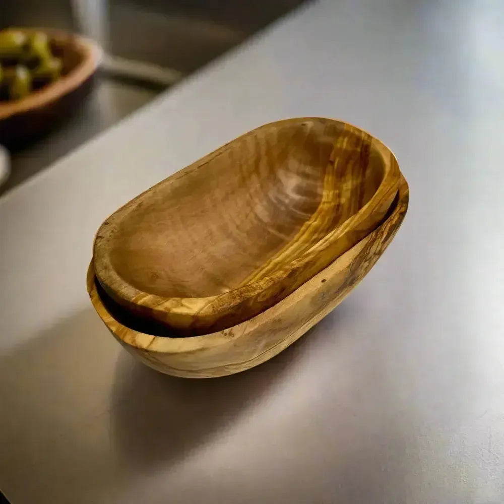 2er Set Olivenholz Tapas Schalen oval